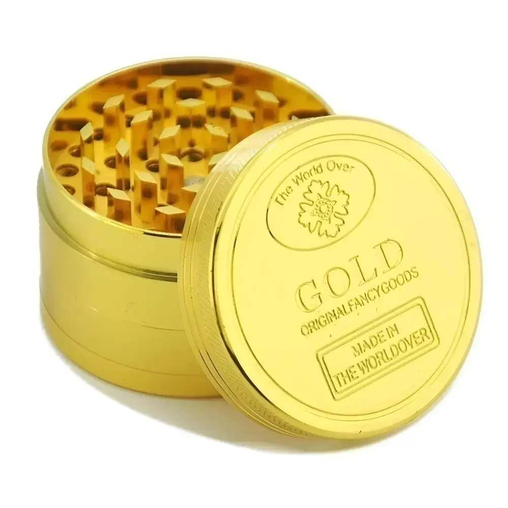 Kitchen Gadgets Gold - Penggiling Herbal 3/4 bagian seng logam