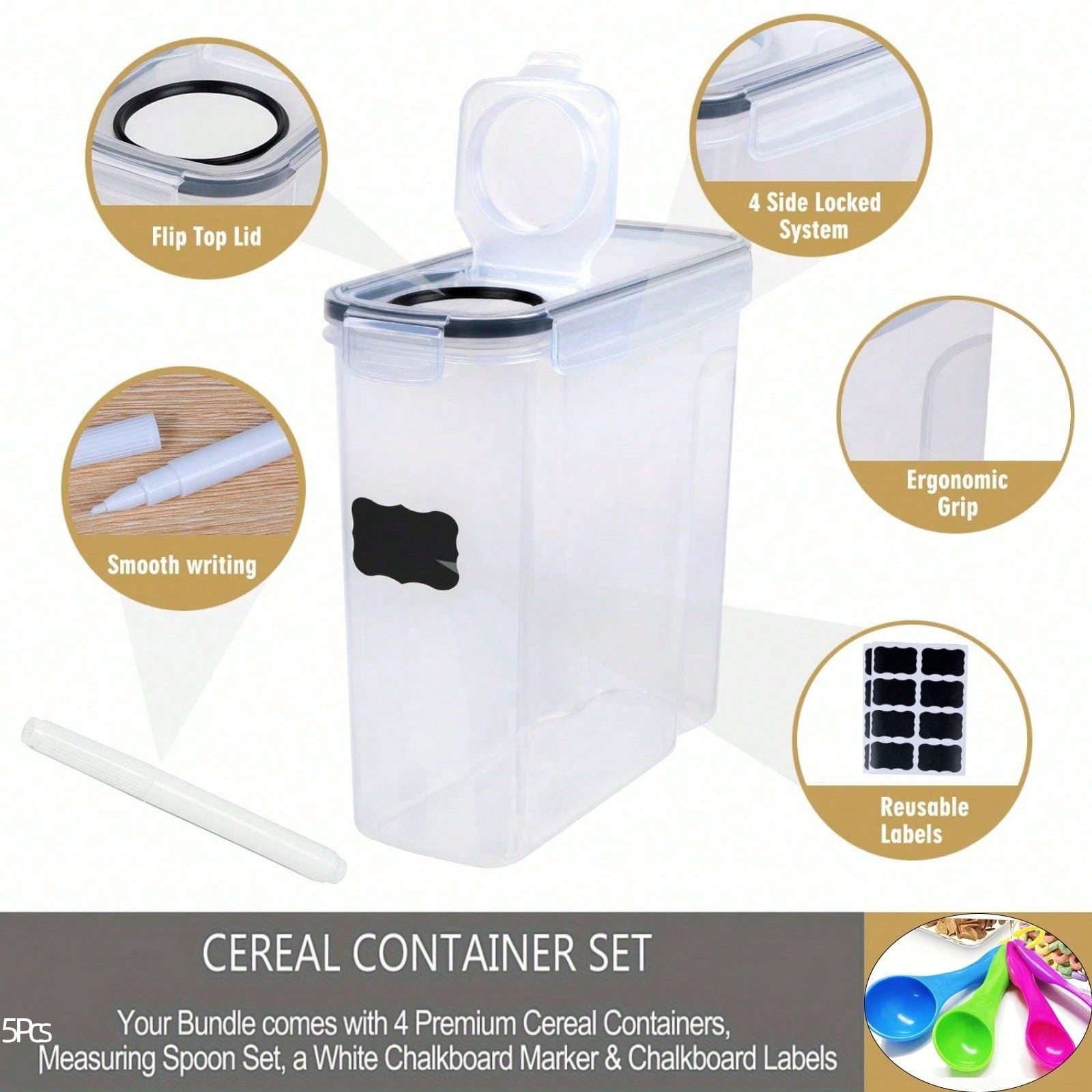 4 Set Wadah Penyimpanan Makana - Kitchen Gadgets Organizer ulasan dan harga