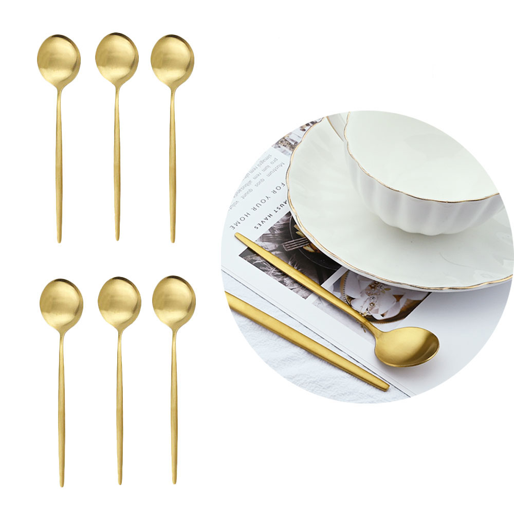 6 buah teh baja tahan karat Ma - Kitchen Gadgets Gold ulasan dan harga